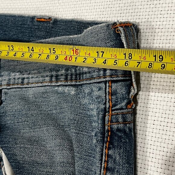Vintage Y2K True Religion Jeans sz 36 Button Fly Distressed Grunge (READ) - Picture 5 of 12